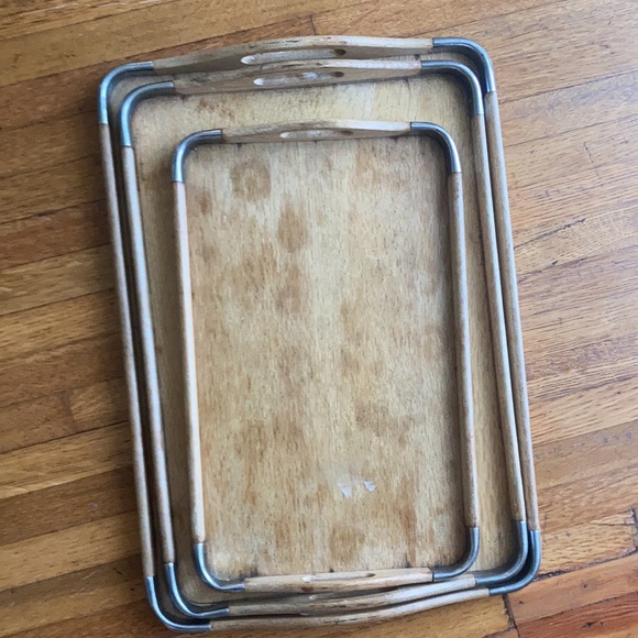 🍶🍽🧂 Set of (3) Mid-Century Modern Woodpecker Woodware Serving Trays 🍹🥪🥣 - Picture 4 of 10
